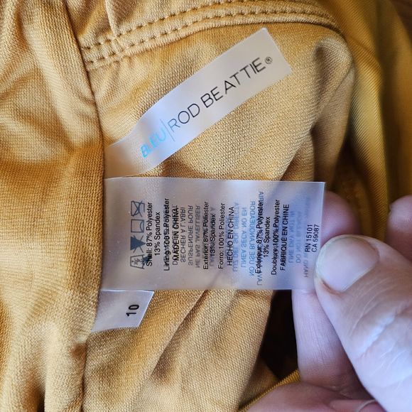 bleu rod beattie one piece swimsuit Size 10 Gold Ruffle Coast To Coast Plunge - Picture 4 of 8